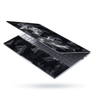 Camouflage Dark Geometric Hex Laptop Skin - View 3