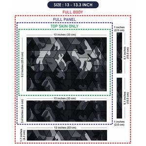 Camouflage Dark Geometric Hex Laptop Skin - View 6
