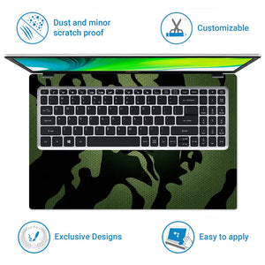 Camouflage Deep Forest Laptop Skin - View 5