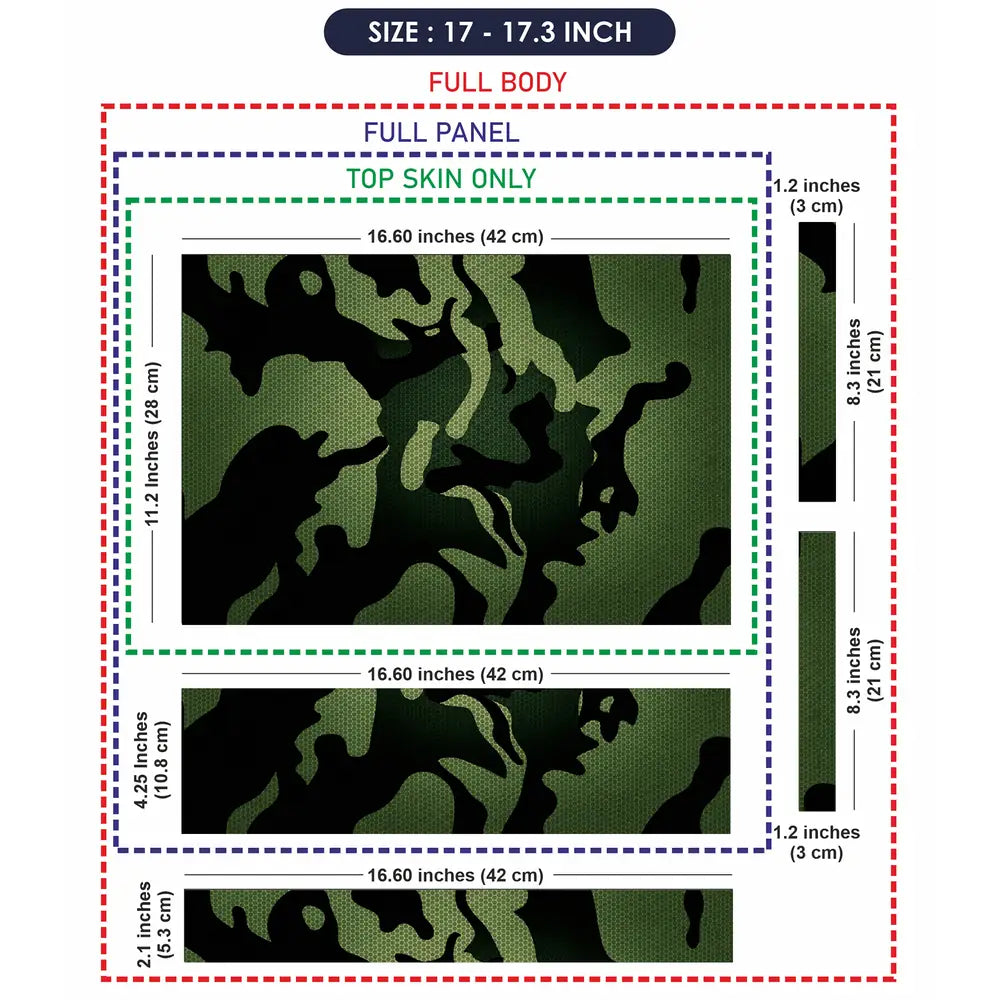 Camouflage Deep Forest Laptop Skin - View 9