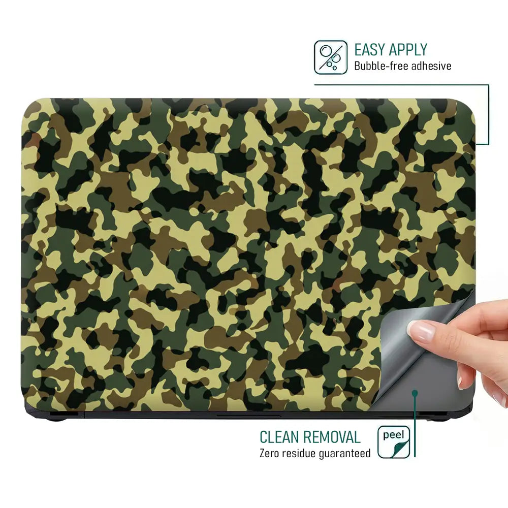 Camouflage Dense Green Micro Laptop Skin - View 4