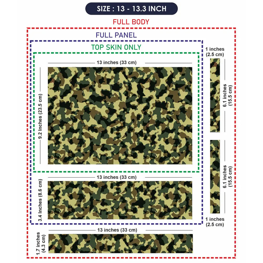 Camouflage Dense Green Micro Laptop Skin - View 6