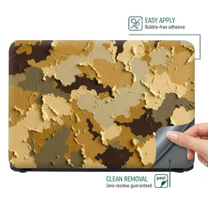 Camouflage Desert Sand Textured Laptop Skin - View 4