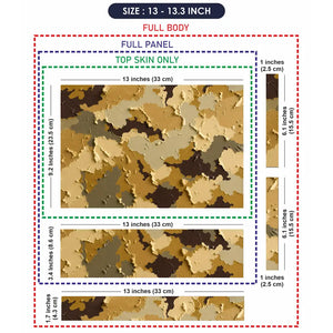 Camouflage Desert Sand Textured Laptop Skin - View 6