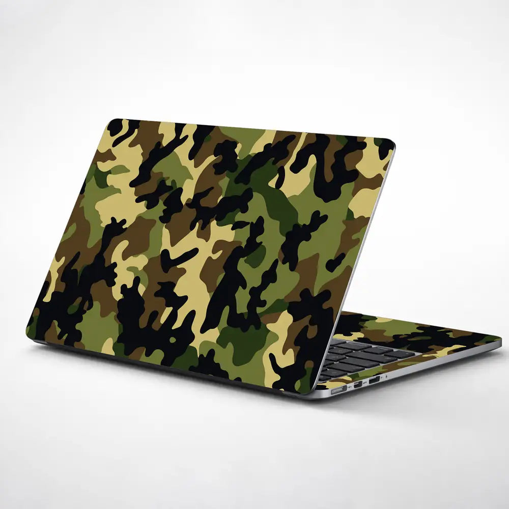 Camouflage Earthy Woodland Laptop Skin - View 1