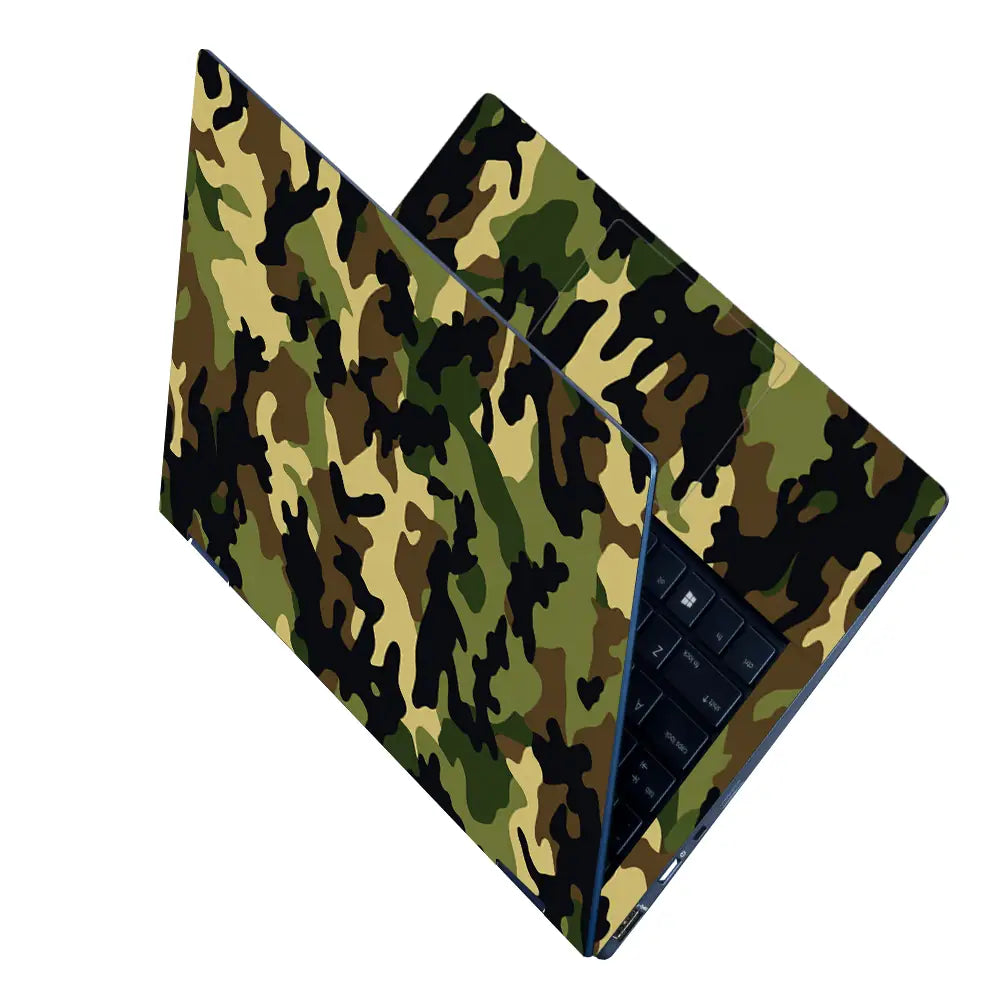 Camouflage Earthy Woodland Laptop Skin - View 2