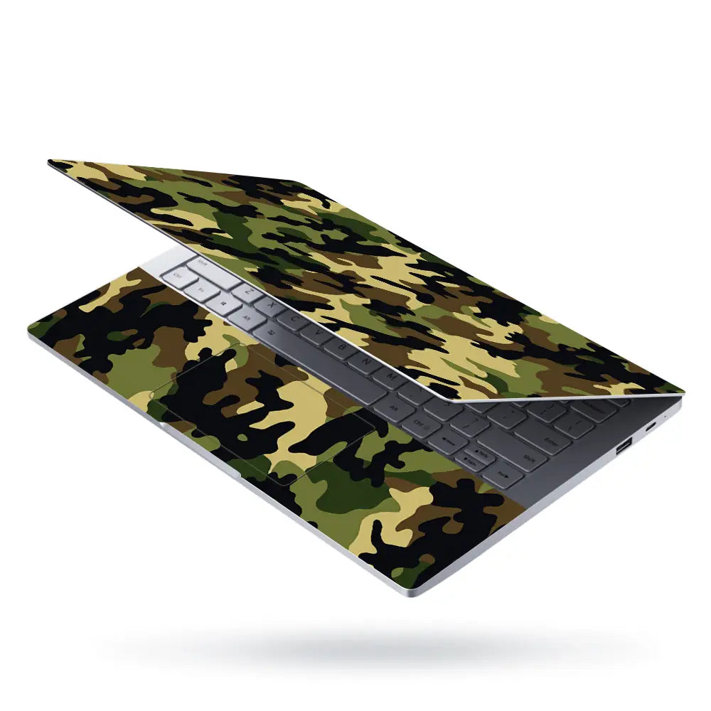 Camouflage Earthy Woodland Laptop Skin - View 3