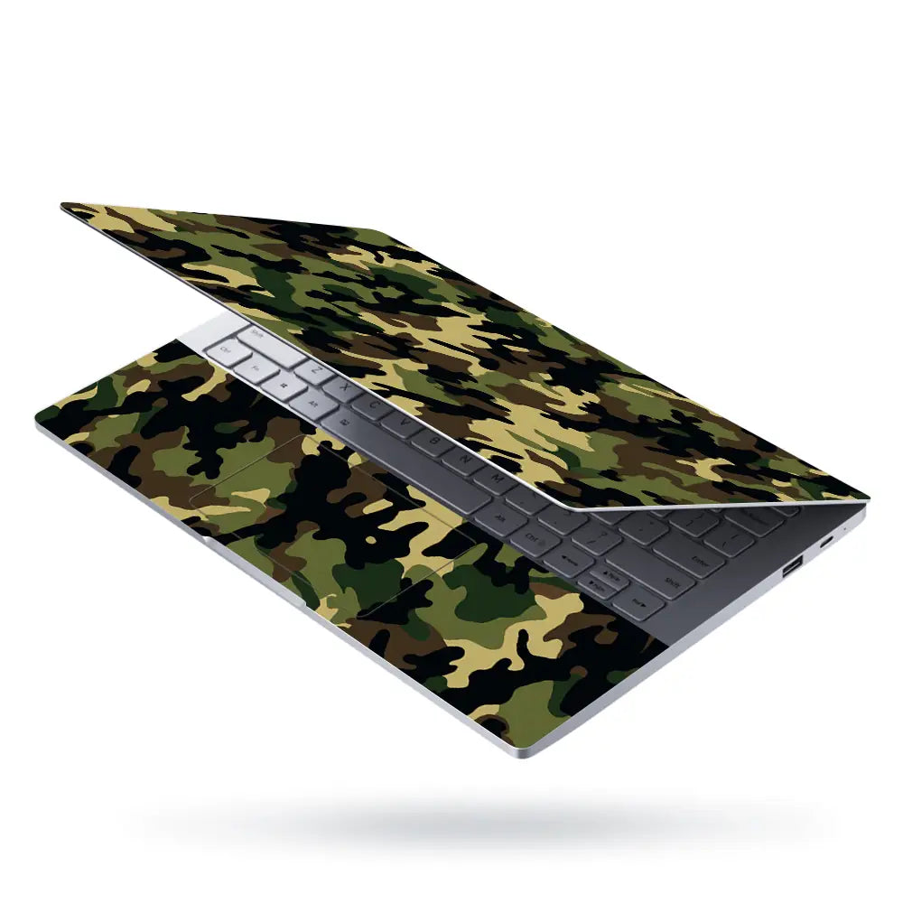 Camouflage Forest Woodland Laptop Skin - View 3