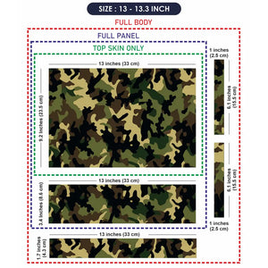 Camouflage Forest Woodland Laptop Skin - View 6