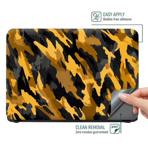 Camouflage Gold Tiger Stripe Laptop Skin - View 4