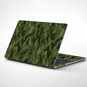 Camouflage Green Digital Pixel Laptop Skin - View 1