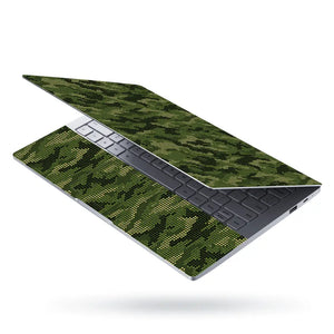 Camouflage Green Digital Pixel Laptop Skin - View 3