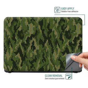 Camouflage Green Digital Pixel Laptop Skin - View 4