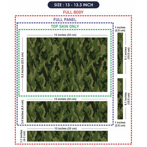 Camouflage Green Digital Pixel Laptop Skin - View 6