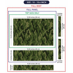 Camouflage Green Digital Pixel Laptop Skin - View 8