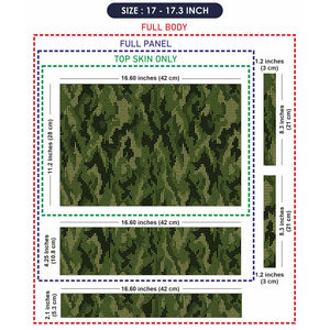 Camouflage Green Digital Pixel Laptop Skin - View 9