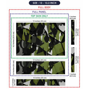 Camouflage Green Low-Poly Geometric Laptop Skin - View 6