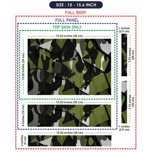 Camouflage Green Low-Poly Geometric Laptop Skin - View 8