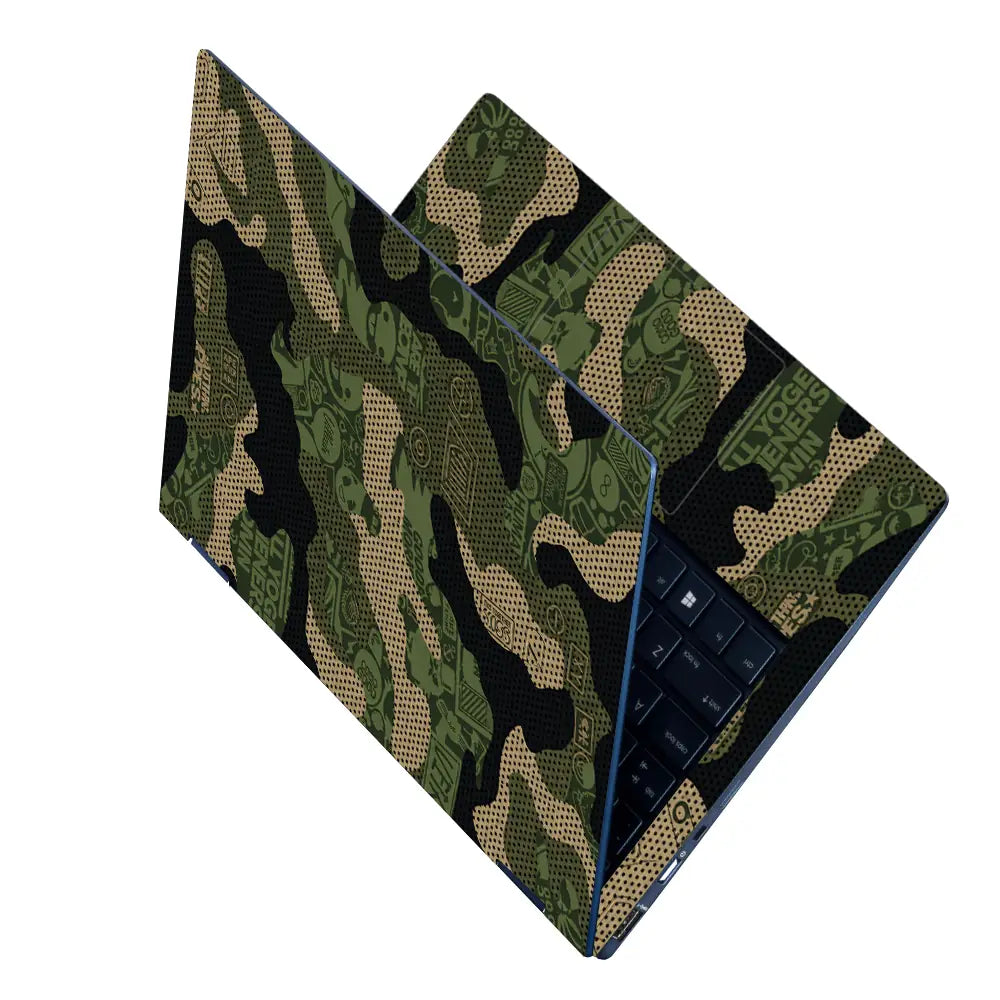 Camouflage Green Reptile Laptop Skin - View 2
