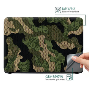 Camouflage Green Reptile Laptop Skin - View 4