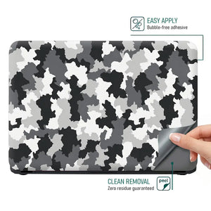Camouflage Grey Urban Laptop Skin - View 4