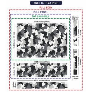 Camouflage Grey Urban Laptop Skin - View 8