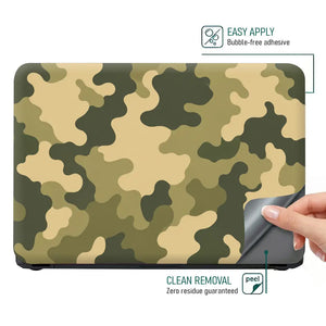 Camouflage Khaki Tan Laptop Skin - View 4