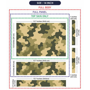 Camouflage Khaki Tan Laptop Skin - View 7