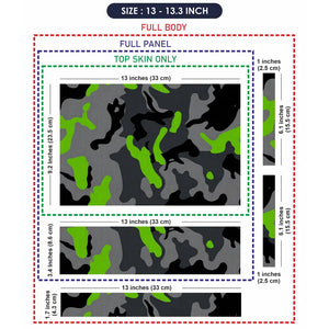 Camouflage Lime Accent Urban Laptop Skin - View 6