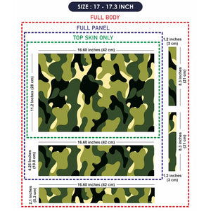 Camouflage Lime Cream Woodland Laptop Skin - View 9