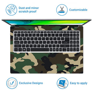 Camouflage M81 Woodland Laptop Skin - View 5