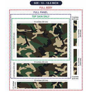 Camouflage M81 Woodland Laptop Skin - View 6
