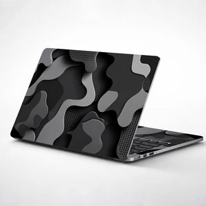 Camouflage Monochrome 3D Laptop Skin - View 1