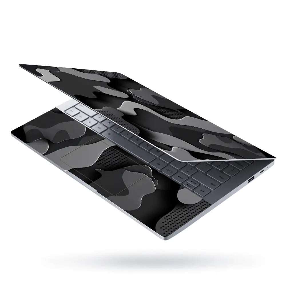 Camouflage Monochrome 3D Laptop Skin - View 3