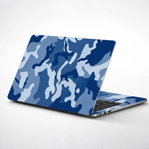 Camouflage Navy Blue Laptop Skin - View 1