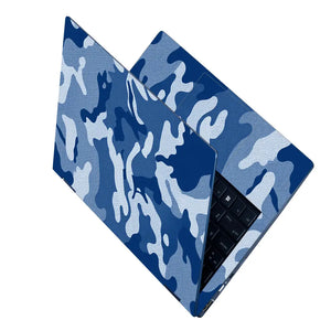 Camouflage Navy Blue Laptop Skin - View 2