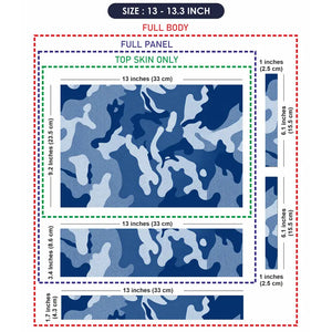 Camouflage Navy Blue Laptop Skin - View 6