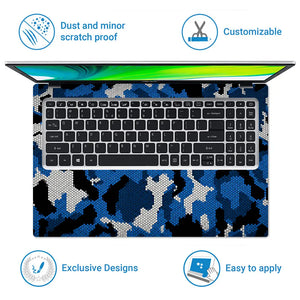 Camouflage Navy Urban Laptop Skin - View 5