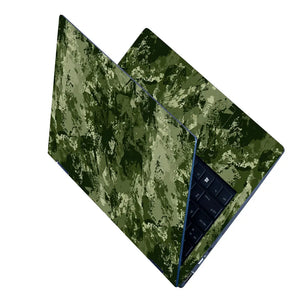 Camouflage Olive Grunge Laptop Skin - View 2