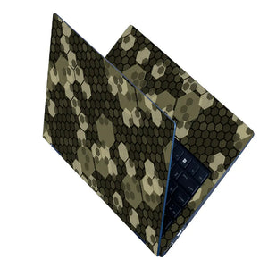 Camouflage Olive Hexagon Laptop Skin - View 2