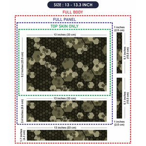 Camouflage Olive Hexagon Laptop Skin - View 6