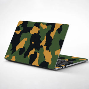 Camouflage Olive Orange Woodland Laptop Skin - View 1