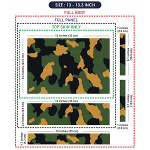 Camouflage Olive Orange Woodland Laptop Skin - View 6