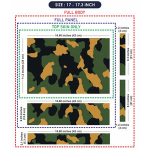 Camouflage Olive Orange Woodland Laptop Skin - View 9