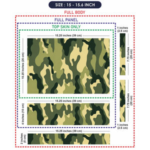 Camouflage Olive Sage Laptop Skin - View 8