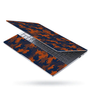 Camouflage Orange Navy Digital Laptop Skin - View 3