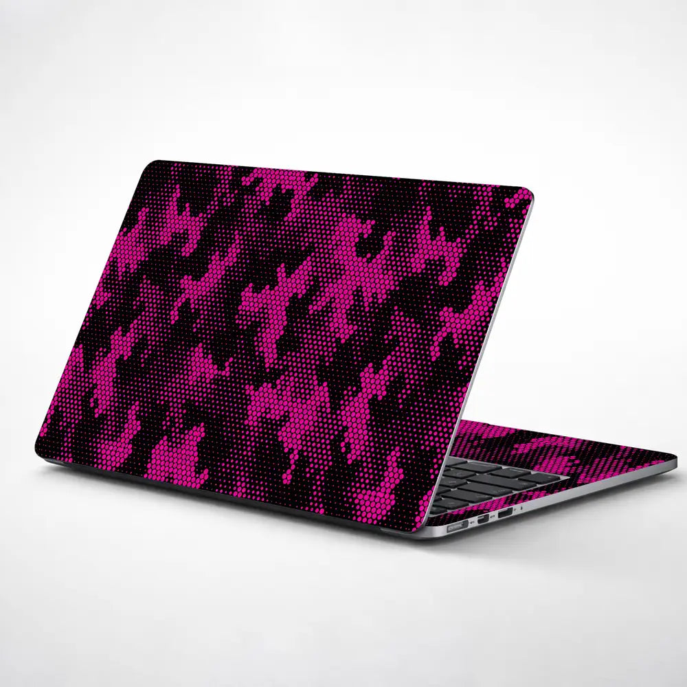Camouflage Pink Halftone Laptop Skin - View 1