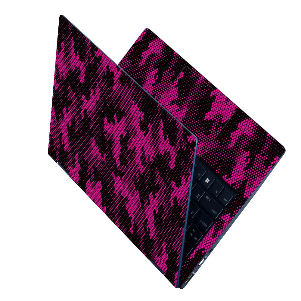 Camouflage Pink Halftone Laptop Skin - View 2