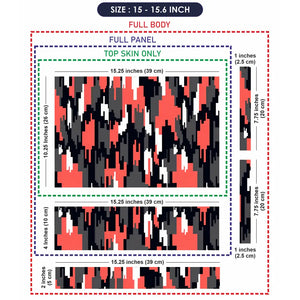 Camouflage Red Glitch Stripe Laptop Skin - View 8