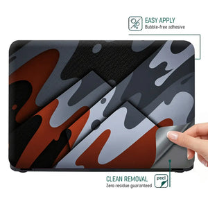 Camouflage Rust Grey 3D Laptop Skin - View 4
